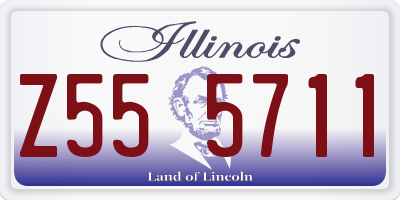 IL license plate Z555711