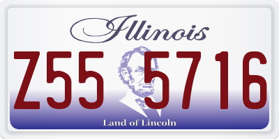 IL license plate Z555716