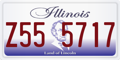 IL license plate Z555717