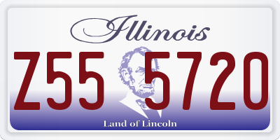 IL license plate Z555720