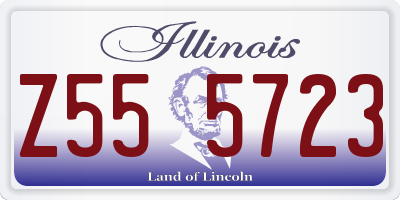 IL license plate Z555723