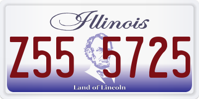 IL license plate Z555725
