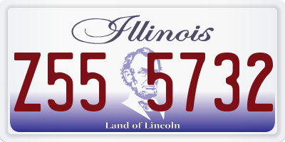 IL license plate Z555732