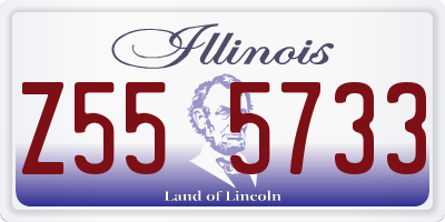 IL license plate Z555733
