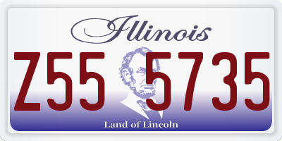 IL license plate Z555735