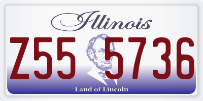 IL license plate Z555736