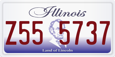 IL license plate Z555737
