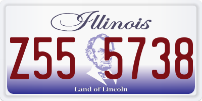 IL license plate Z555738