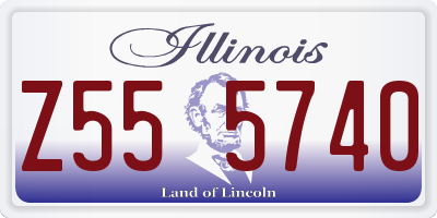 IL license plate Z555740