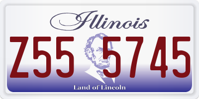IL license plate Z555745