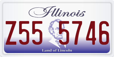 IL license plate Z555746