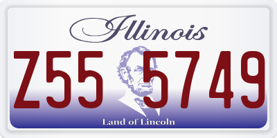 IL license plate Z555749