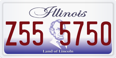 IL license plate Z555750