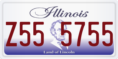 IL license plate Z555755