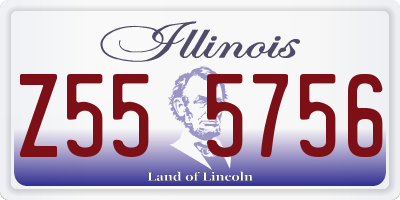 IL license plate Z555756
