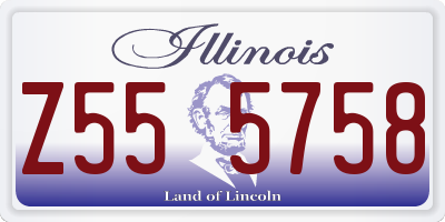 IL license plate Z555758