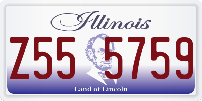 IL license plate Z555759
