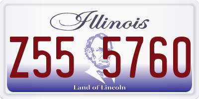 IL license plate Z555760