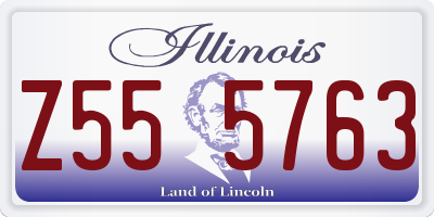 IL license plate Z555763