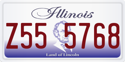 IL license plate Z555768
