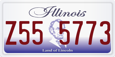 IL license plate Z555773
