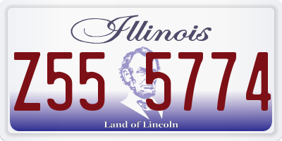 IL license plate Z555774