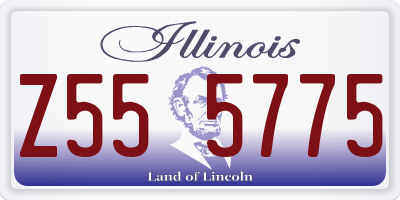 IL license plate Z555775