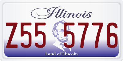 IL license plate Z555776