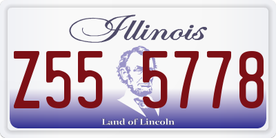 IL license plate Z555778