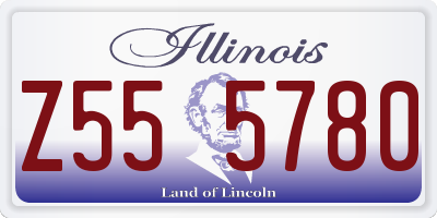 IL license plate Z555780