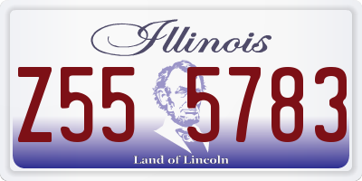 IL license plate Z555783