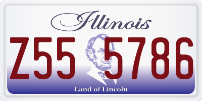 IL license plate Z555786