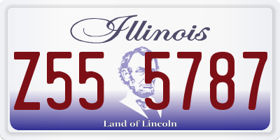 IL license plate Z555787