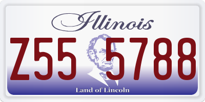IL license plate Z555788