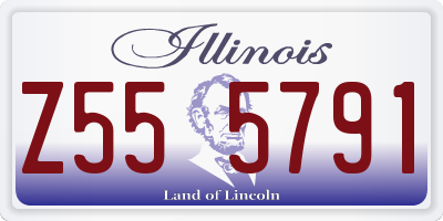 IL license plate Z555791