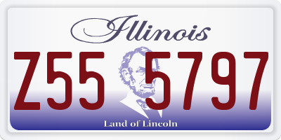 IL license plate Z555797