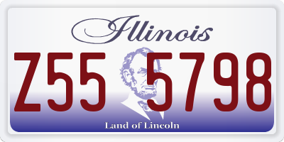 IL license plate Z555798