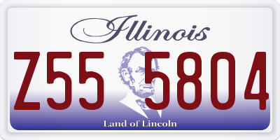 IL license plate Z555804
