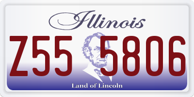 IL license plate Z555806