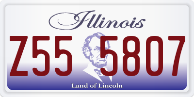 IL license plate Z555807