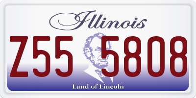 IL license plate Z555808