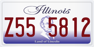 IL license plate Z555812