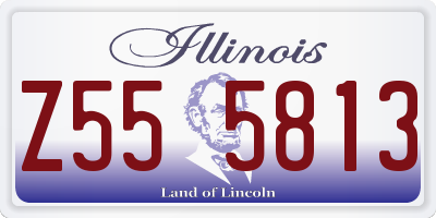 IL license plate Z555813