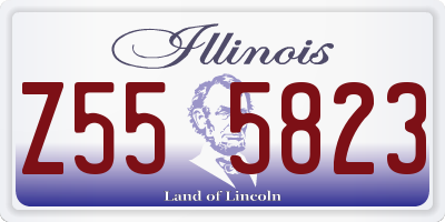 IL license plate Z555823