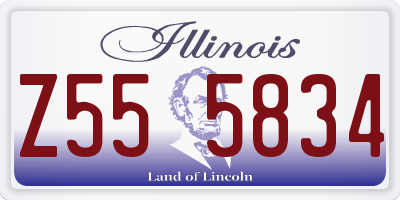 IL license plate Z555834