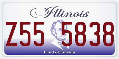 IL license plate Z555838