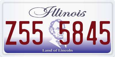 IL license plate Z555845