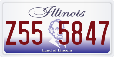 IL license plate Z555847