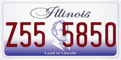 IL license plate Z555850