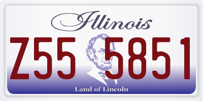 IL license plate Z555851